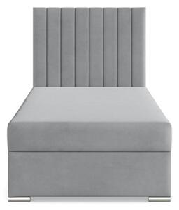 Čalouněná postel AGEN Velvet 90×200 cm světle šedá