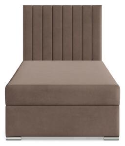 Čalouněná postel AGEN Velvet 90×200 cm hnědá