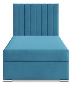 Čalouněná postel AGEN Velvet 90×200 cm modrá