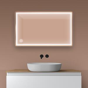 Oltens Nordlis zrcadlo 60x100 cm obdélníkový s osvětlením s vyhřívací podložkou 64106610