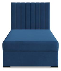 Čalouněná postel AGEN Velvet 90×200 cm tmavě modrá