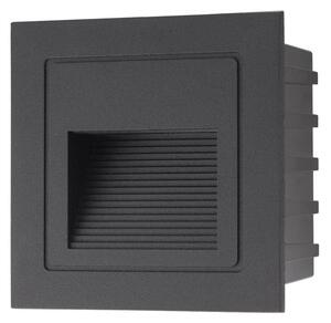 Redo Venkovní zapuštěné LED svítidlo XGHOST 2W, 85x85 mm, IP65 Barva: Černá, Barva světla: 4000K