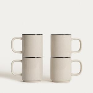 Sada čtyř hrnků AZRA béžová 778285 300 ml (4 ks)