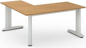 Rohový kancelářský psací stůl PRIMO FLEXIBLE L 1600 x 1600 mm, buk