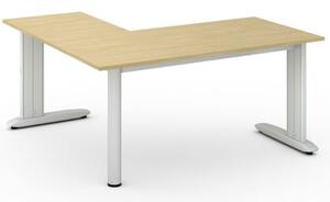 Rohový kancelářský psací stůl PRIMO FLEXIBLE L 1600 x 1600 mm, bříza