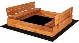 Dětské pískoviště s krytem 120x120 cm SPRINGOS + podložka
