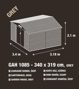 G21 GAH 1085 Zahradní domek - 340 x 319 cm, šedý