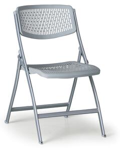 Skládací židle s kovovou lakovanou konstrukcí CLICK, šedá