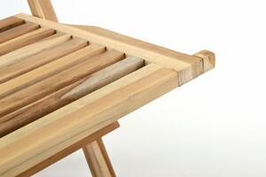 Divero Hantown 41004 Sada 2 ks zahradní židle skládací z masivního týkového dřeva