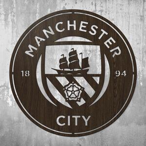 DUBLEZ | Dřevěné logo klubu - Manchester City | Obraz