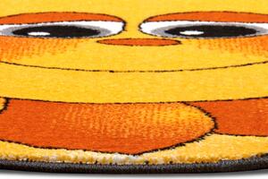 Hanse Home Collection koberce Dětský koberec New Adventures 105313 Yellow-Orange - 80x80 (průměr) kruh cm