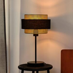 OSRAM Stolní lampa Decor Hornet, černá/zlatá, E27, Černá, Obývací pokoj / jídelna, Textil / tkanina / hedvábí, Moderní