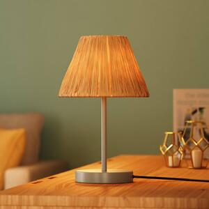OSRAM Stolní lampa Decor Raffia, 1 žárovka, rafia, přírodní barva, E27, Hnědá / rez, Obývací pokoj / jídelna, Venkovský / rustikální
