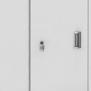 Nízká kancelářská skříň se zasouvacími dveřmi PRIMO, 740 x 800 x 420 mm, bílá