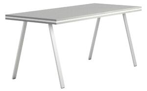Kancelářský pracovní stůl LAYERS, výsuvná prostřední deska, 1700 mm, bílá / šedá
