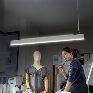 OSRAM LED závěsné světlo Office line Cuboid bílé 4 000 K stmívatelné, stmívatelný, Bílá / opál, Pracovna / kancelář, Hliník, Moderní