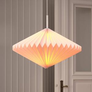 OSRAM Závěsné světlo Decor Paper Diamond, bílé, papír, E27, stmívatelný, Bílá / opál, Obývací pokoj / jídelna, Papír / lunolit / lunopal