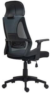 Ergonomická nastavitelná kancelářská židle HOMCOM s bederní oporou, otočná kancelářská židle s opěrkou hlavy a výškově nastavitelná pro studium, z pro