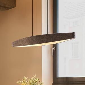 OSRAM LED závěsné světlo Decor Flat Felt, šedá, plsť, 3 000 K, Hliník / šedá / zinek, Obývací pokoj / jídelna, Hliník, Moderní