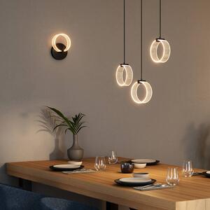 OSRAM LED nástěnné svítidlo Decor Circle, černé, Černá, Obývací pokoj / jídelna, Plast, Moderní