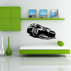 Živá Zeď Samolepka Abstraktní auto Barva: černá, Velikost: 60 x 33 cm