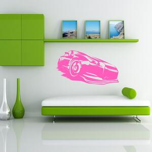 Živá Zeď Samolepka Abstraktní auto Barva: růžová, Velikost: 60 x 33 cm
