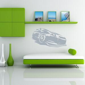 Živá Zeď Samolepka Abstraktní auto Barva: šedá, Velikost: 60 x 33 cm