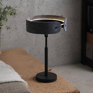 OSRAM LED stolní lampa Decor Curve Felt, šedá, plsť, 3 000 K, Hliník / šedá / zinek, Obývací pokoj / jídelna, Textil / tkanina / hedvábí, Moderní