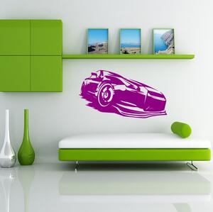 Živá Zeď Samolepka Abstraktní auto Barva: fialová, Velikost: 60 x 33 cm