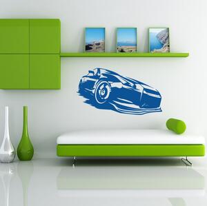 Živá Zeď Samolepka Abstraktní auto Barva: modrá, Velikost: 60 x 33 cm