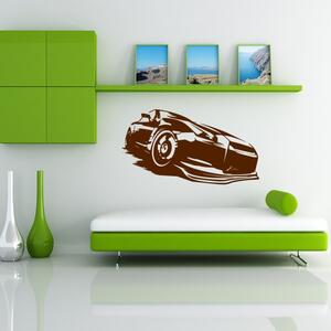 Živá Zeď Samolepka Abstraktní auto Barva: hnědá, Velikost: 60 x 33 cm