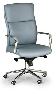 Kožená kancelářská židle VIRO, šedá