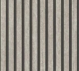 A.S. Création | Vliesová tapeta na zeď Elements 239109-2 | 0,53 x 10,05 m | šedá, černá