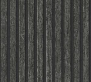 A.S. Création | Vliesová tapeta na zeď Elements 239109-4 | 0,53 x 10,05 m | šedá, černá