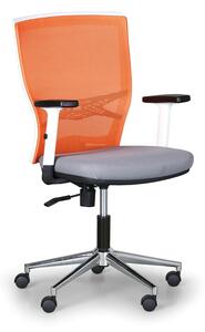 Kancelářská židle HAAG, oranžová / šedá