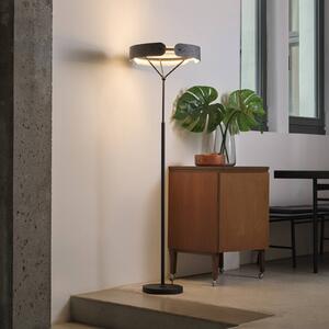 OSRAM LED stojací lampa Decor Curve Felt, šedá, plsť, 3 000 K, Hliník / šedá / zinek, Obývací pokoj / jídelna, Textil / tkanina / hedvábí, Moderní