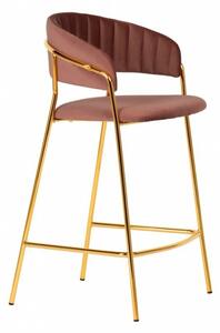 Hector Barová židle Goma růžová/zlatá
