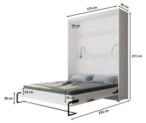 Praktická výklopná postel HAZEL 160 - bílá