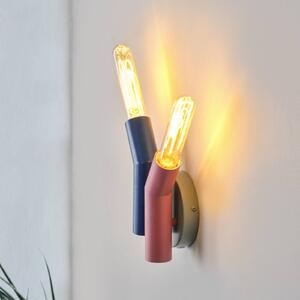 OSRAM nástěnné světlo Decor Straw, 2-žárovkové, barevné, ocel, E27, stmívatelný, Vícebarevná, Obývací pokoj / jídelna, kov, Moderní