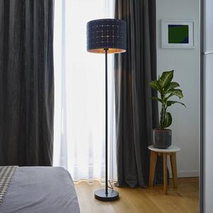 OSRAM stojací lampa Decor Felt Weaving Cans, šedá, 1 žárovka, E27, Hliník / šedá / zinek, Obývací pokoj / jídelna, Textil / tkanina / hedvábí