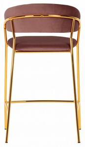 Hector Barová židle Goma růžová/zlatá