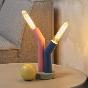 OSRAM Stolní lampa Decor Straw, 2-ramenná, barevná, ocel, E27, Vícebarevná, Obývací pokoj / jídelna, kov, Moderní