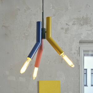 OSRAM závěsné světlo Decor Straw, 3ramenné, ocel, barevné, E27, stmívatelný, Vícebarevná, Obývací pokoj / jídelna, kov, Moderní