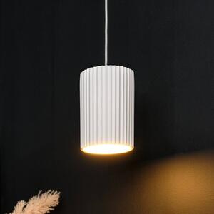 OSRAM Závěsné světlo Decor Plaster Routes Tube, bílá, sádra, E27, stmívatelný, Bílá / opál, Obývací pokoj / jídelna, Sádra / hlína