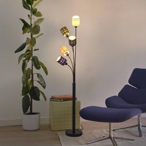 OSRAM stojací lampa Decor Felt Weaving Cans, barevná, 5-ramenná, E14, Vícebarevná, Obývací pokoj / jídelna, Textil / tkanina / hedvábí