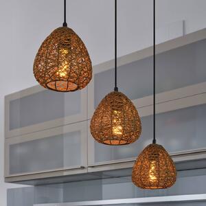 OSRAM Závěsné světlo Decor Paper Drop, 3ramenná, dlouhá, béžová, E27, stmívatelný, Hnědá / rez, Obývací pokoj / jídelna, Papír / lunolit / lunopal, Venkovský / rustikální