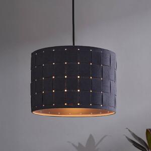 OSRAM Závěsné světlo Decor Felt Weaving, Ø 28 cm, šedá, plsť E27, stmívatelný, Hliník / šedá / zinek, Obývací pokoj / jídelna, Textil / tkanina / hedvábí