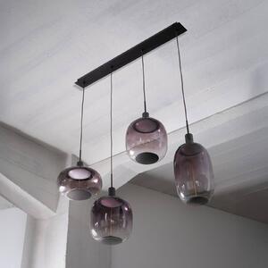 OSRAM Závěsné světlo Decor Needle Linear, šedá, ocel, 4 žárovky E27, stmívatelný, Hliník / šedá / zinek, Obývací pokoj / jídelna, kov, Moderní