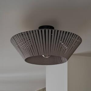 OSRAM Stropní světlo Decor pásky šedé, Ø 40,5 cm, textil, E27, stmívatelný, Hliník / šedá / zinek, Obývací pokoj / jídelna, Textil / tkanina / hedvábí