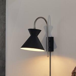 OSRAM nástěnné světlo Decor Waist, ocel, černé, E27, zástrčka, Černá, Obývací pokoj / jídelna, kov, Moderní